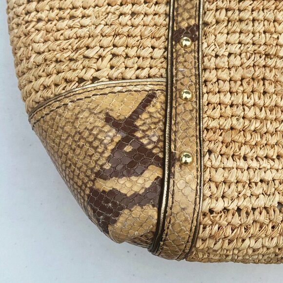 COACH 16839 Natalie Hampton Straw Tote - Picture 9 of 11